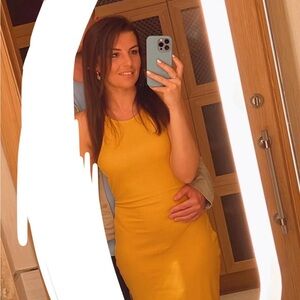 H&M Vibrant Yellow Midi Dress